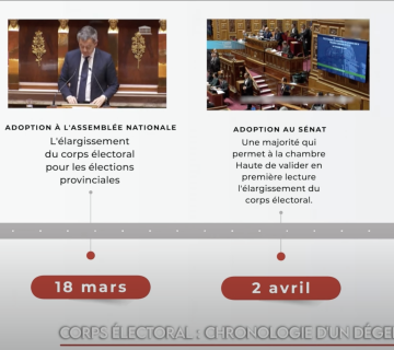 Corps électoral : chronologie d'un dégel annoncé par l'état ©CALEDONIA